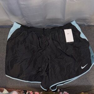 Nike Black and Blue Running Shorts